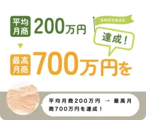 エモロジの実績「平均月商200万円だった店舗を700万円まで成長させました！」