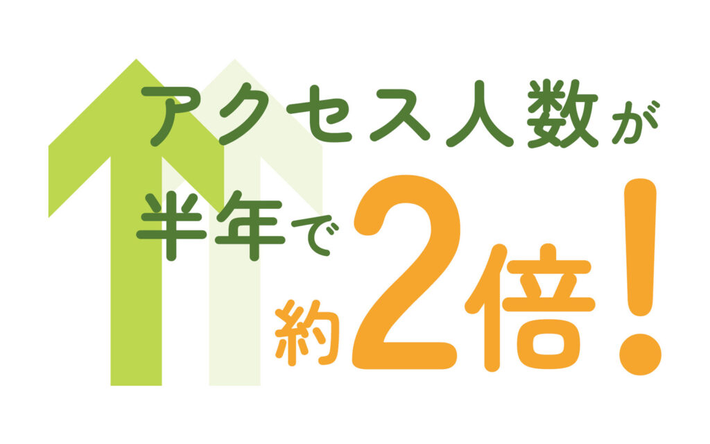 アクセス人数が半年で２倍